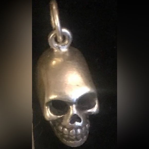 💀Skull 💀926 Stamp Sterling Silver Charm Halloween - Picture 9 of 16